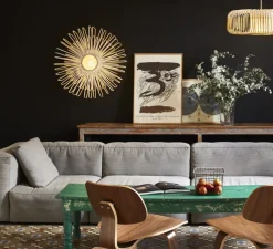 Applique murale, Bamboo Light XL, blanc, base blanche, Ø60cm, H25cm - Forestier