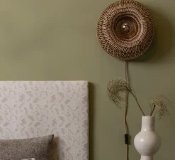 Applique murale, Barbados, naturel et marron, Ø35cm, H35cm - Good&Mojo