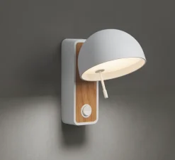 Applique murale, Beddy 01, bois, blanc, L15cm, H14cm - Bover