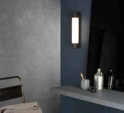 Applique murale, Belgravia 400 Led, bronze brossé, LED, dim, 3000k, 410 lm, L7,1cm, H40cm - Astro