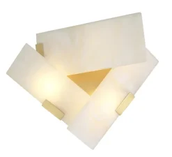 Applique murale, Bella Bianco, Albâtre, laiton antique, L40cm, H31cm - Eichholtz