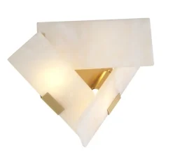 Applique murale, Bella Bianco, Albâtre, laiton antique, L40cm, H31cm - Eichholtz