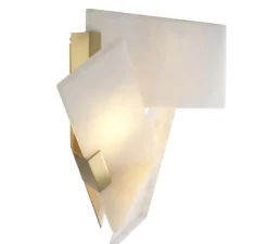 Applique murale, Bella Bianco, Albâtre, laiton antique, L40cm, H31cm - Eichholtz