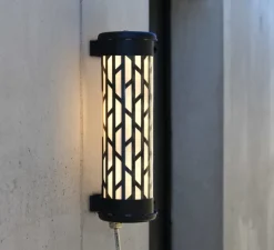 Applique murale, BELLEVILLE MINI, noir, IP68, Ø10cm, H36cm - Sammode