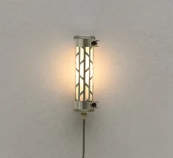 Applique murale, Belleville Nano, argent, E14, 2700K, IP66, Ø7cm, H27cm - Sammode