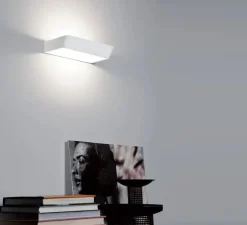 Applique murale, Belvedere W1, blanc, LED, 2700K, 1400 lm, L23cm, H3,5cm - Rotaliana