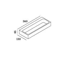 Applique murale, Bento 3,6, blanc, LED, L36cm, H4,6cm - Wever&Ducré