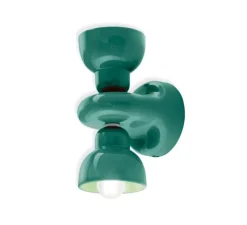 Applique murale, Berimbau, turquoise, L13cm, H25,5cm - Ferroluce