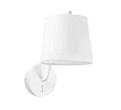 Applique murale, Berni, avec interrupteur, blanc, L16cm, H32cm - Faro
