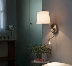 Applique murale, Berni, liseuse, nickel mat, LED, 3000K, 200lm, L20cm, H57cm - FARO