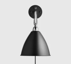Applique murale, Best-Lite BL7, noir et chrome, Ø16cm, H29cm - Gubi