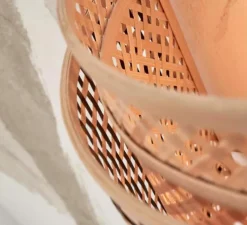 Applique murale, Bhutan L, Naturel, noir, Ø32cm, H27cm - Good&Mojo