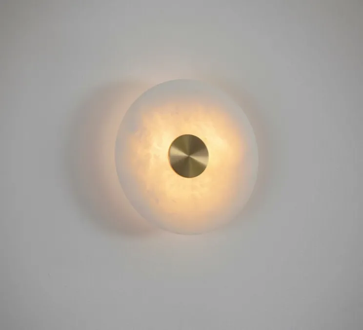 Applique murale, Bide 450, laiton antique, IP65, LED, dim, 2700K, lm, Ø45cm, H45cm - bert frank