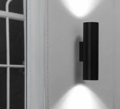 Applique murale bidirectionnelle, Stan, noir, L6cm, H22,5cm - Faro