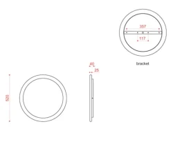 Applique murale, Bilancella, 512.71, noir texturé, IP40, LED, dim, 2700K, 3200 lm, Ø52cm, P4cm - Tooy