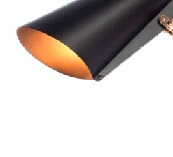 Applique murale, Birdy Swing, noir, laiton, H24cm, L53cm - Northern