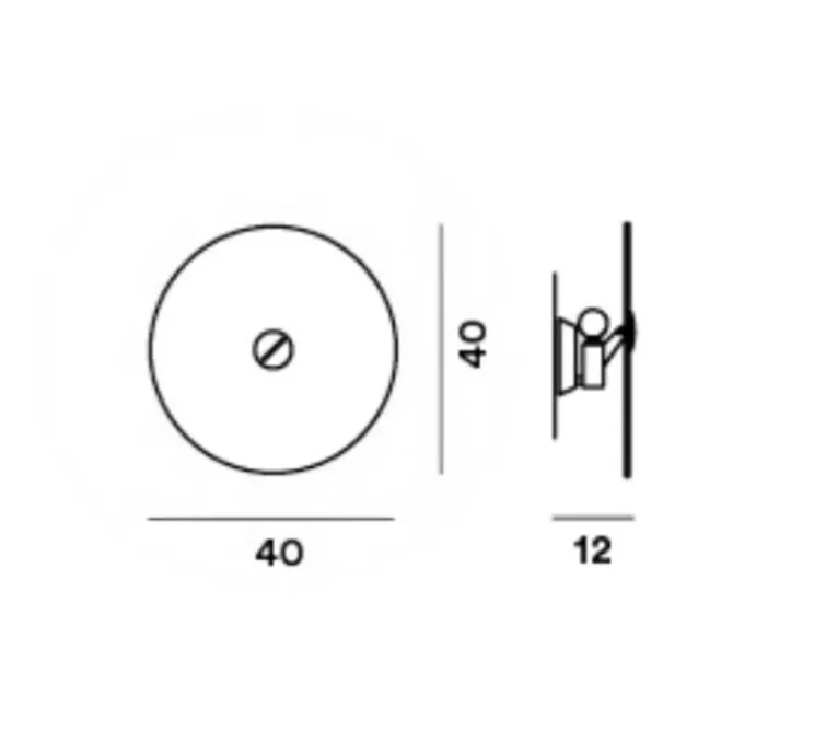Applique murale, Bit 3, blanc, L40cm, H40cm - Foscarini