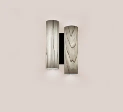 Applique murale, Black Note DU, gris, métal finition noir mat, LED, 3000K, 2884lm, L20cm, H34cm - LZF