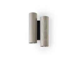 Applique murale, Black Note DU, gris, métal finition noir mat, LED, 3000K, 2884lm, L20cm, H34cm - LZF