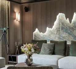 Applique murale, Black Note DU, gris, métal finition noir mat, LED, 3000K, 2884lm, L20cm, H34cm - LZF