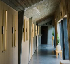 Applique murale, Bloomsbury 800, Direct, laiton, LED, dim, 2700K, lm, Ø3cm, H80cm - Rubn