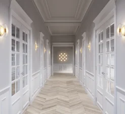 Applique murale, Blossi, or, transparent, Ø23cm, H9cm - Nuura