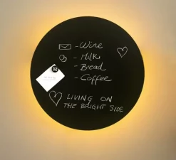 Applique murale, Board 450, noir, LED, 2700K, 327 lm, Ø45cm, H3cm - Faro