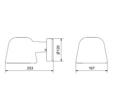 Applique murale, Boo, Graphite, IP44, L25,3cm, H13,6cm - Belid