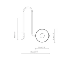 Applique murale, Bowee W1 Right, beige, LED, 2700K, 1050 lm, L30cm, H35cm - B-Lux