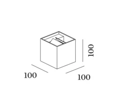 Applique murale, Box 2.0, blanc, LED, dim, 2700K, 880 lm, L10cm, H10cm - Wever&Ducré