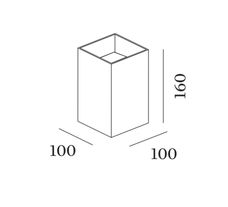 Applique murale, Box 4.0, gris, LED, L10cm, H16cm, 2700K, 400lm, IP65 - Wever&Ducré