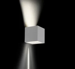 Applique murale, Box 2.0, gris, LED, L10cm, H10cm, 2700K, 400lm, IP65 - Wever&Ducré