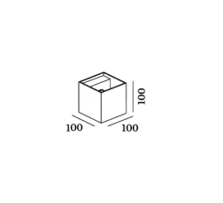 Applique murale, Box 2.0, gris, LED, L10cm, H10cm, 2700K, 400lm, IP65 - Wever&Ducré