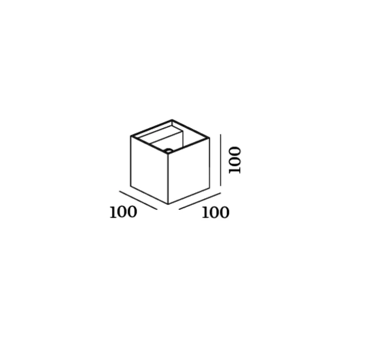 Applique murale, Box 2.0, gris, LED, L10cm, H10cm, 2700K, 400lm, IP65 - Wever&Ducré