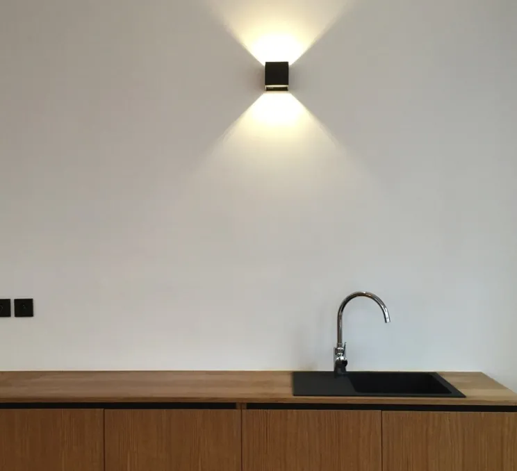 Applique murale, Box 1.0, noir brossé, QT14, H10cm, L10cm - Wever&Ducre