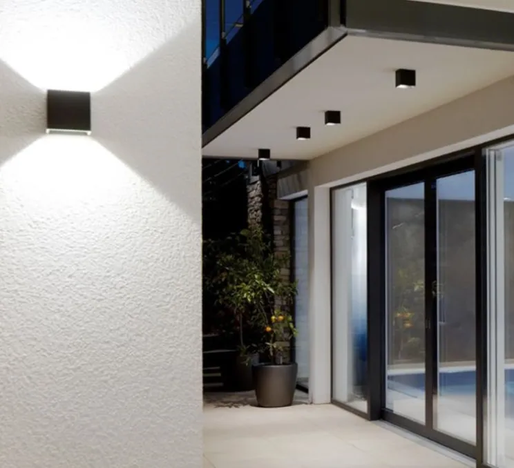 Applique murale, Box 1.0, noir brossé, QT14, H10cm, L10cm - Wever&Ducre