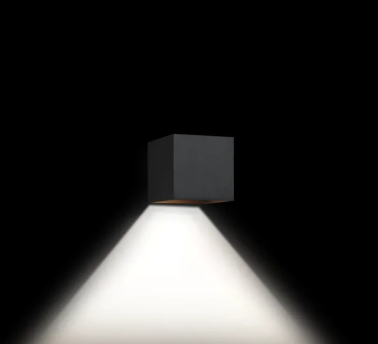 Applique murale, Box 1.0, noir brossé, QT14, H10cm, L10cm - Wever&Ducre