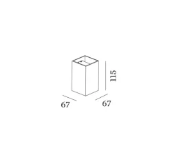 Applique murale, Box mini 1.0, blanc, L6,7cm, H11,5cm - Wever&Ducré