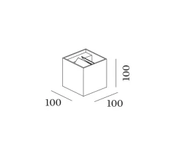 Applique murale, Box outdoor 1.0, bronze, IP65, LED, dim, 3000K, 370 lm, L10cm, H10cm - Wever&Ducré