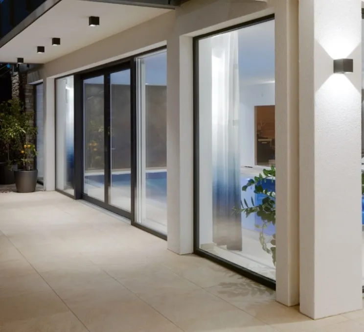 Applique murale, Box Wall outdoor 2.0, noir mat, IP65, LED, dim, 3000k, 440 lm, L10cm, H10cm - Wever&Ducré