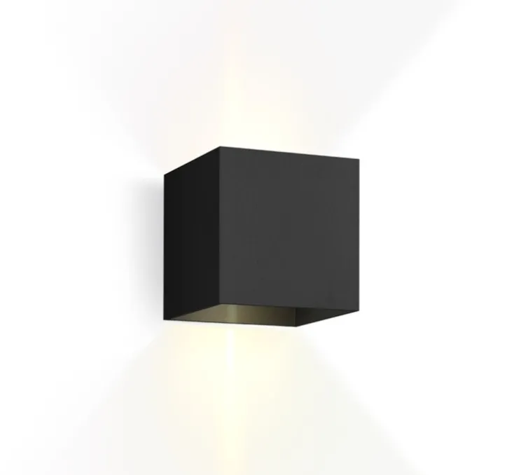 Applique murale, Box Wall outdoor 2.0, noir mat, IP65, LED, dim, 3000k, 440 lm, L10cm, H10cm - Wever&Ducré