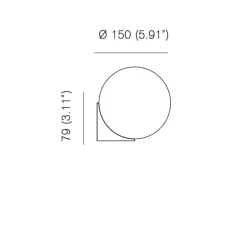 Applique murale, Brass Architecturale Sconce, blanc et laiton, Ø15cm, H15cm - Anastassiades Studio