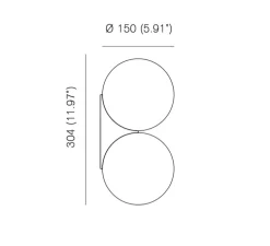 Applique murale, Brass Architecturale Double Sconce, blanc et nickel, Ø15cm, H30,4cm - Anastassiades Studio