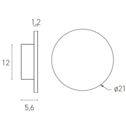 Applique murale, Brawall M, blanc, LED, dim, 3000k, 801 lm,Ø21cm - Lumen Center Italia