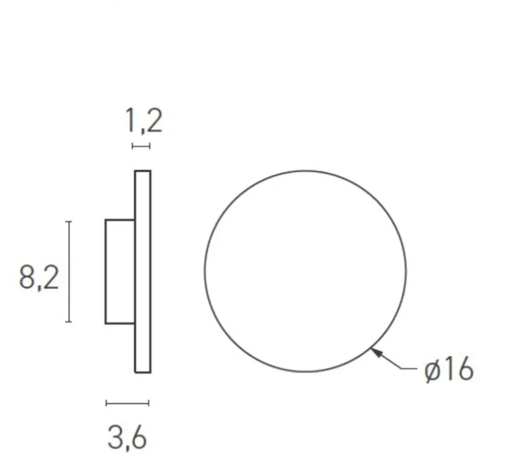 Applique murale, Brawall S, noir, LED, dim, 3000k, 330 lm, Ø16cm - Lumen Center Italia