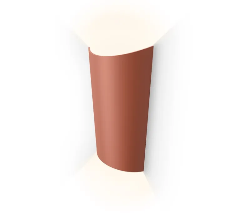 Applique murale, Break Plus, 4118, terracotta, IP65, LED, 2700K, 707 lm, L19cm, H32cm - Vibia