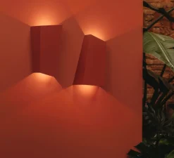 Applique murale, Break Plus, 4116, terracotta, IP65, LED, 2700K, 707 lm, L21cm, H34cm - Vibia