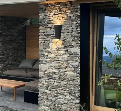 Applique murale, Break Plus, 4116, noir graphite, IP65, LED, 2700K, 707 lm, L21cm, H34cm - Vibia