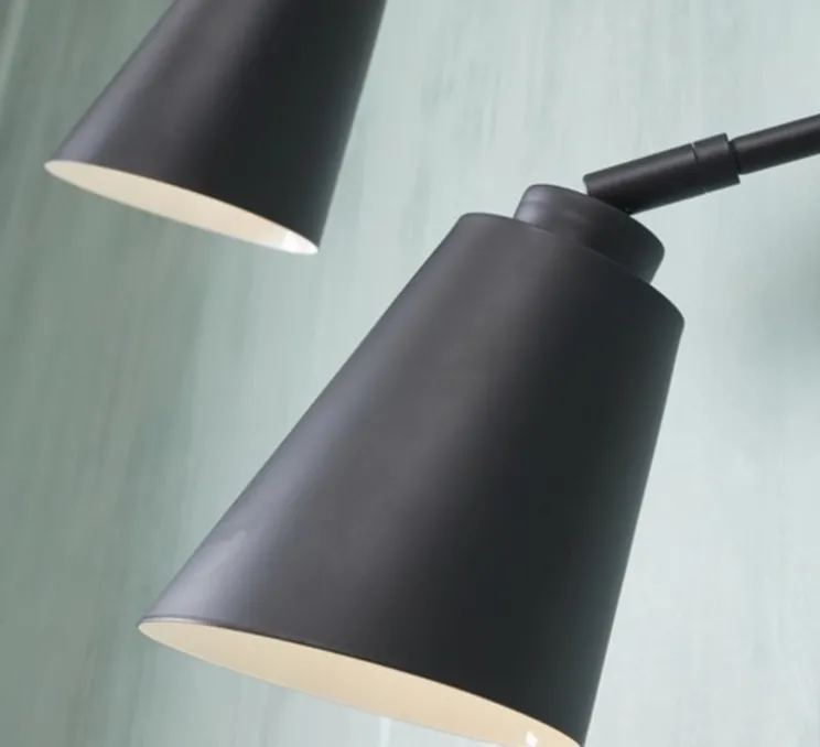 Applique murale, Bremen 2 bras, noir, L135cm, H49cm - It's about Romi