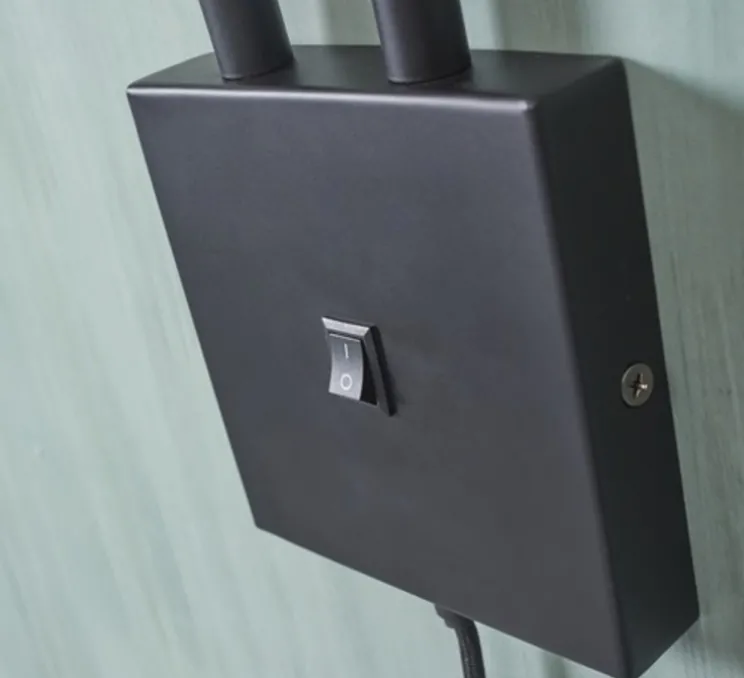 Applique murale, Bremen 2 bras, noir, L135cm, H49cm - It's about Romi